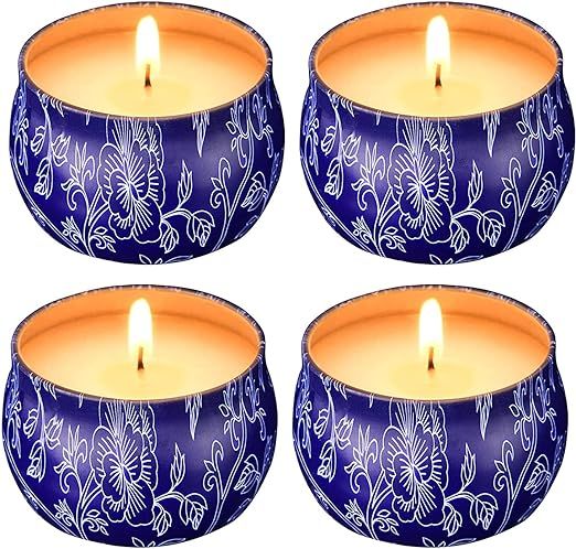 Citronella Candles Outdoor and Indoor, 4 x 4.4 Oz Home Scented Candles Gift Set for Women, 100% S... | Amazon (US)