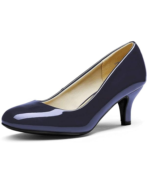 DREAM PAIRS Women's Luvly Bridal Wedding Party Low Heel Pump Shoes | Amazon (US)