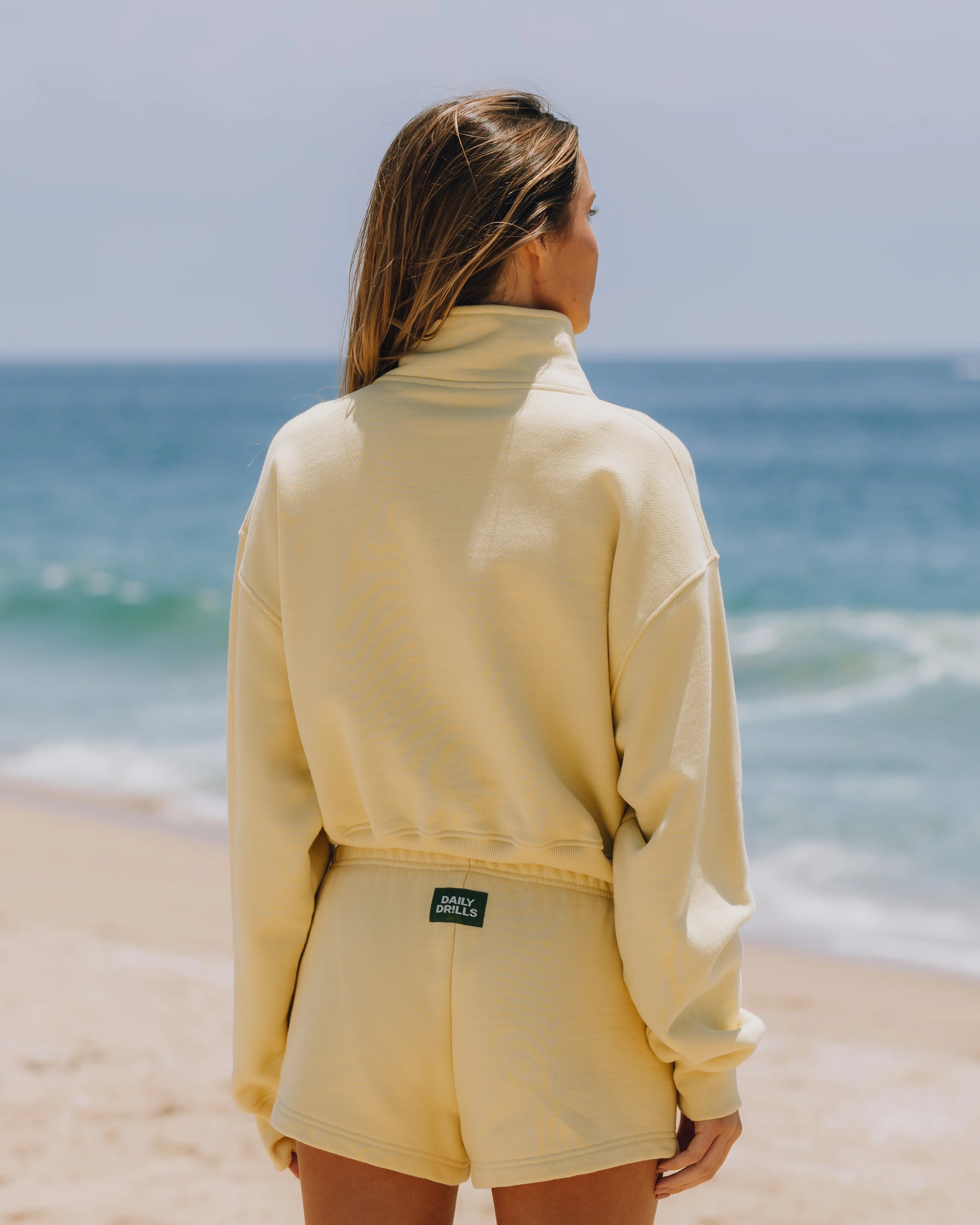 Heavyweight Funnel Neck Double Zip - Butter | Daily Drills LLC