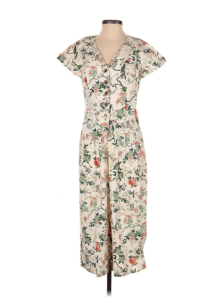 Gal Meets Glam Casual Dress: Ivory Floral Dresses - Used - Size 2 Petite | ThredUp