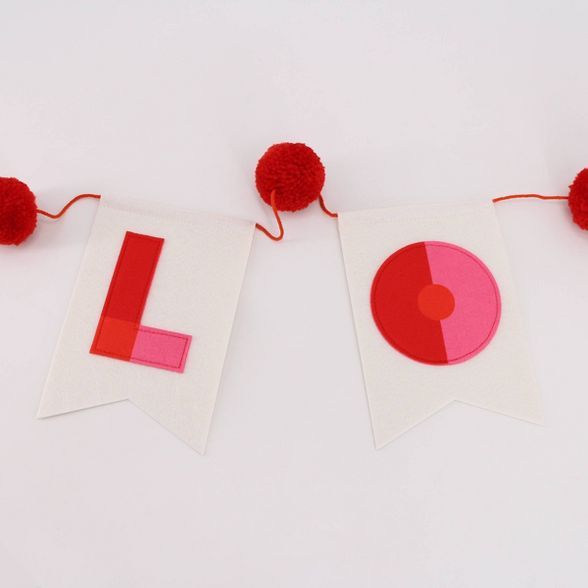 Garland Valentine's Day Love Pendant White/Red/Pink - Spritz™ | Target