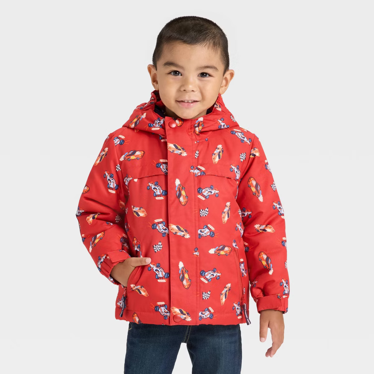 Toddler Boys' Racecar 3-in-1 Snowplay Jacket - Cat & Jack™ Red | Target