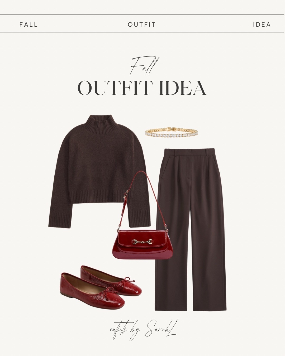 Fall outfit inspo with my two favorite colors rn! Chocolate brown and burgundy 🤎

Brown and red outfit, red ballet flats outfit, brown monochromatic outfit, fall style 

#LTKStyleTip #LTKFindsUnder100 #LTKHoliday
