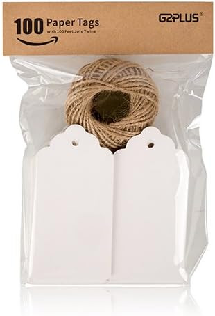 Kraft Paper Tags,Paper Gift Tags with Twine for Arts and Crafts,Wedding Christmas Thanksgiving an... | Amazon (US)