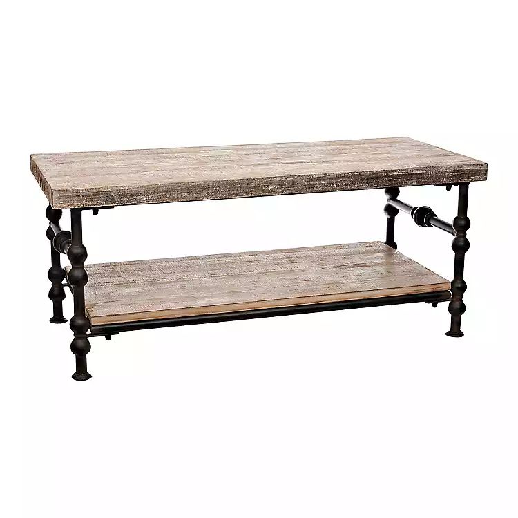 Antique Wood and Metal Lucy Coffee Table | Kirkland's Home