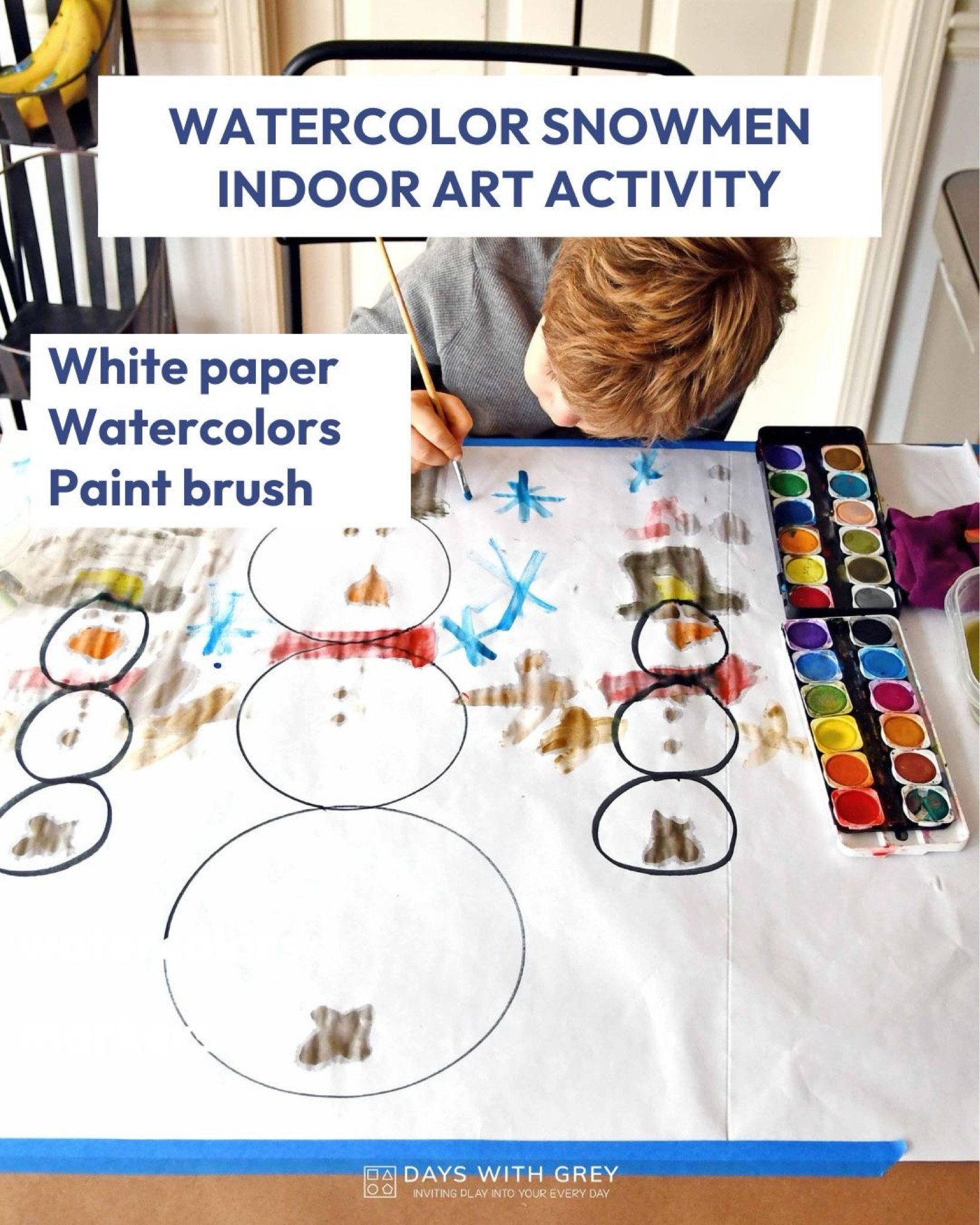 Need an activity for a cold day? Try using watercolors to paint a snowman- less cleanup than regular paint and is a fun activity for kids of all ages- adults, too! 

#LTKSeasonal #LTKKids #LTKFamily
