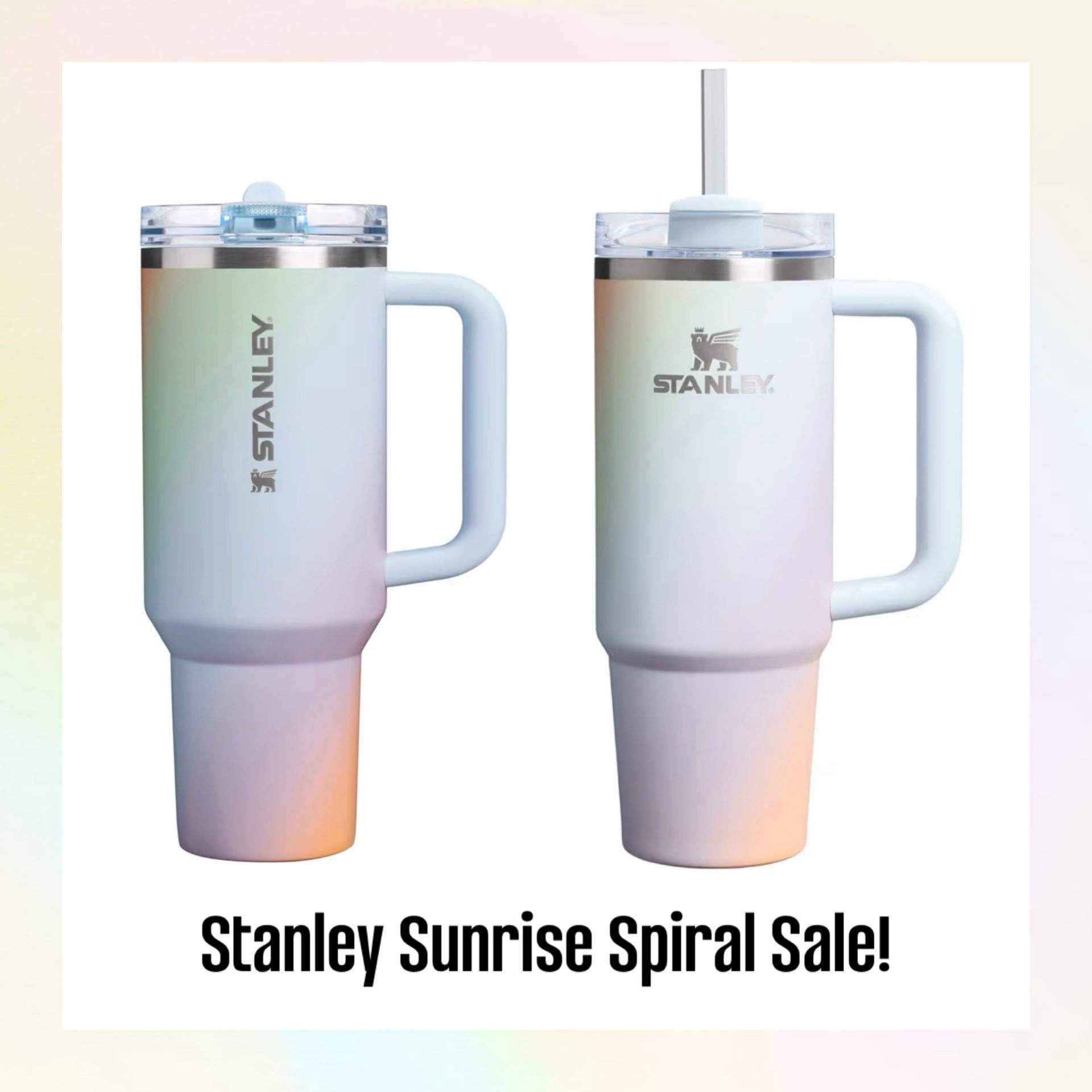 Good Morning! Amazon has an incredibly rare markdown on the newer Stanley Sunrise Spiral 40oz FlipTop Tumbler and the 30oz Straw Tumbler! Both are 25% off - and sale quantities will definitely go quickly today since this has been such a sought after colorway for the best selling brand. So pretty and Springy! 

#LTKActive #LTKHome #LTKSaleAlert