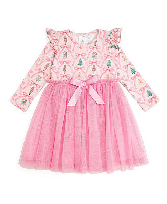 Sweet Wink Big Girls Nutcracker Trellis Christmas Long Sleeve Tutu Dress - Macy's | Macy's