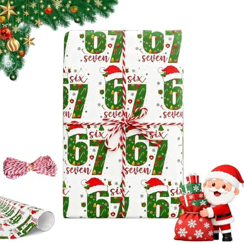 2 PCS 67 Christmas Wrapping Paper, Funny 67 Edition Wrapping Paper, Teen Funny Six Seven wrapping Paper, Unique Six Seven Festive wrapping Papers, Wrap Your Presents in Holiday Fun (Type-A) | Amazon (US)