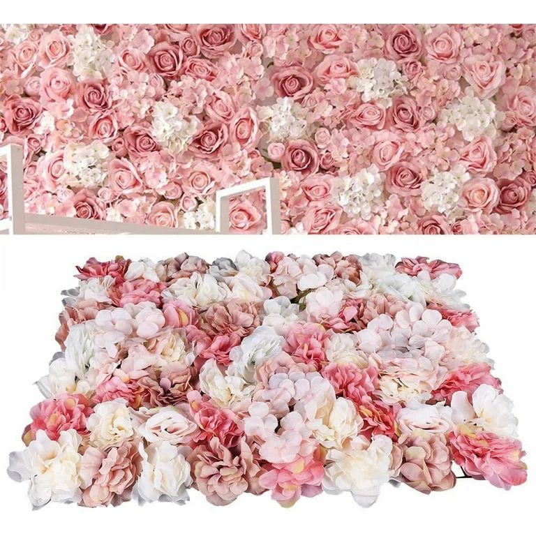 Miumaeov 6pcs Artificial Flower Wall Silk Rose Artificial Flower Wall 3D Flower Wall Panel Silk F... | Walmart (US)