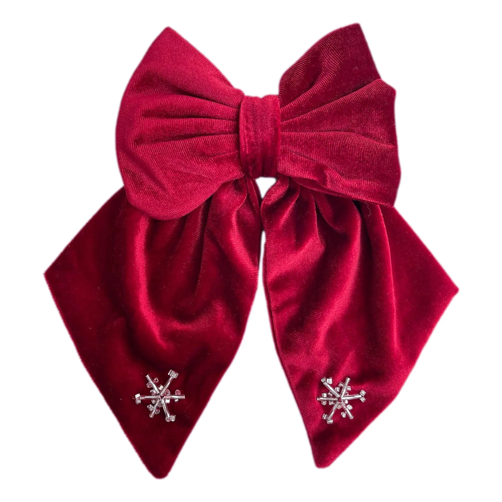 Holly Red Velvet Hair Bow | petite maison kids