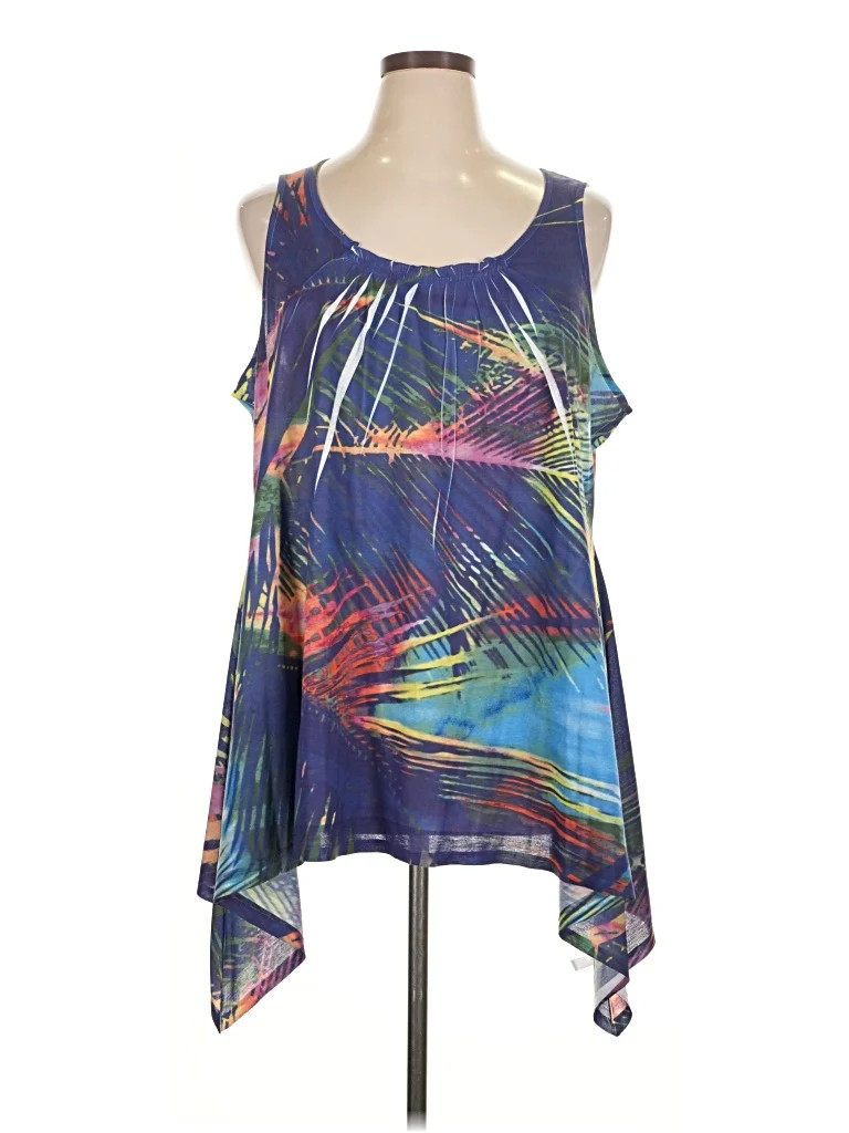 Fashion Bug Blue Sleeveless Blouse Size XL (estimated) - 31% off | ThredUp (US)