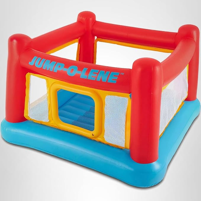 Intex Inflatable Jump-O-Lene Trampoline Bounce House with Crawl-Thru Door & Net - Indoor & Outdoo... | Amazon (US)