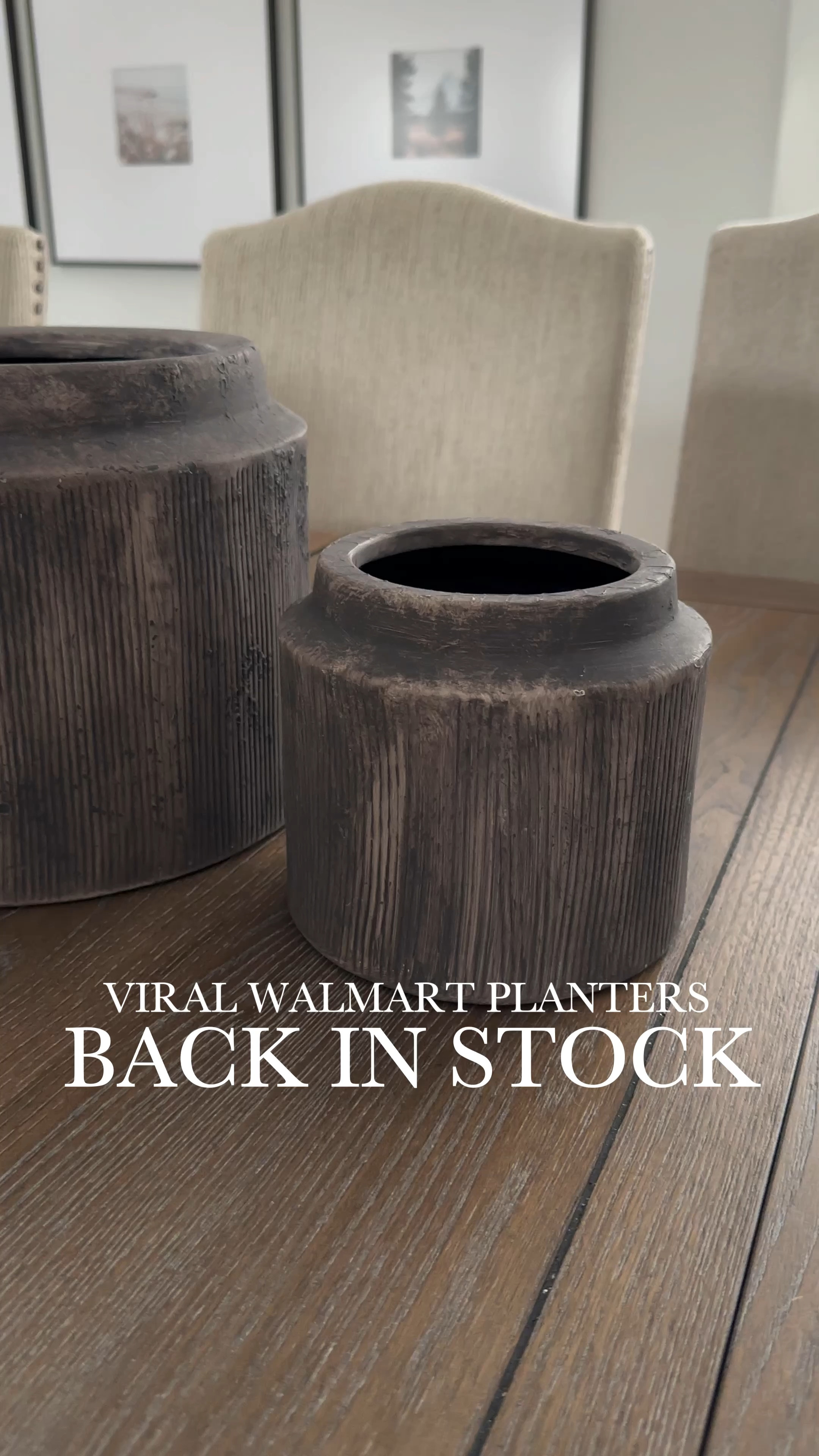 BACK IN STOCK… for now! These beautiful ribbed planters from @walmart keep going in and out of stock! At this price, it’s totally understandable! 

 #walmartpartner 

organic modern home, home decor, neutral home, Walmart home find, viral planter, dining room decor

#LTKsalealert #LTKhome #LTKMostLoved