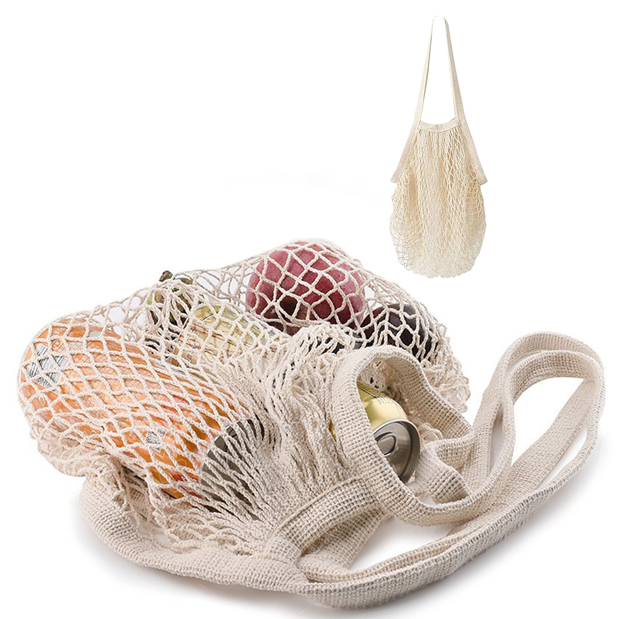 1 pack Cotton String Shopping Bags Reusable Washable Grocery Mesh Bags Organizer for Grocery Shop... | Amazon (US)