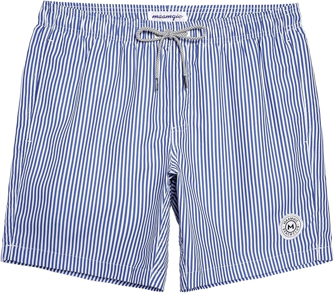 maamgic Mens Swim Trunks Quick Dry Swim Shorts with Mesh Lining Funny Swimwear Bathing Suits 7inc... | Amazon (US)