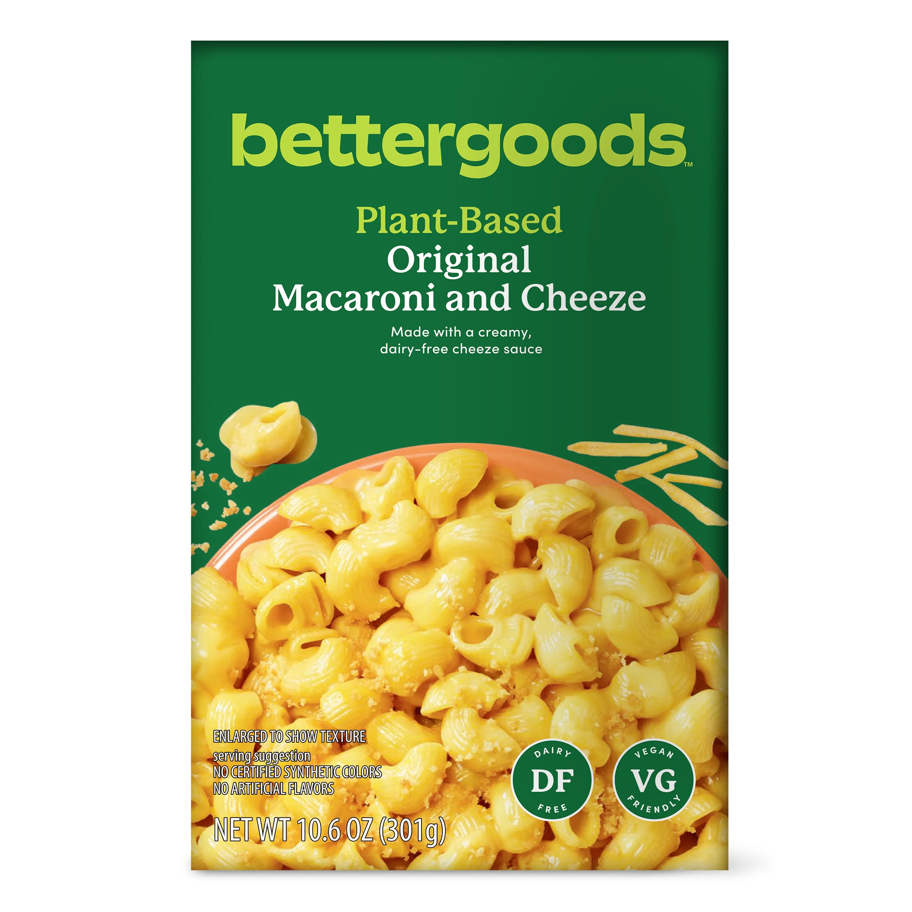 bettergoods Plant-Based Original Macaroni and Cheeze, 10.6 oz | Walmart (US)