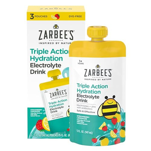 Zarbee's Kids Triple Action Hydration Drink, Value Pack, 3 x 5 fl oz | Amazon (US)