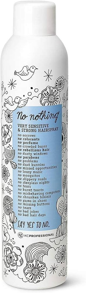 No nothing Very Sensitive Strong Hairspray - Fragrance Free Strong Styling and Finishing Spray, H... | Amazon (US)