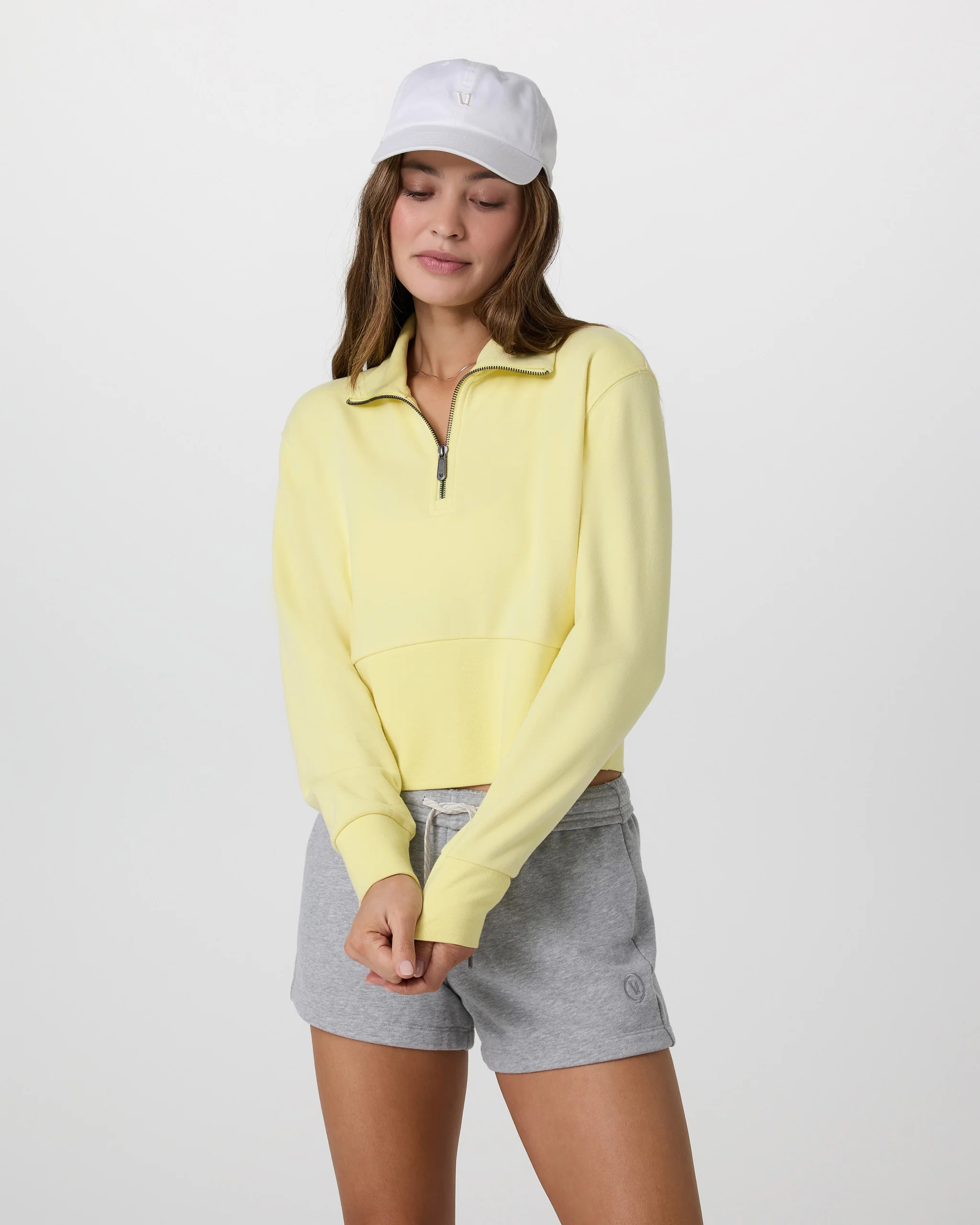 Sedona Cropped Half Zip | Sunlight | Vuori | Vuori Clothing (US & Canada)