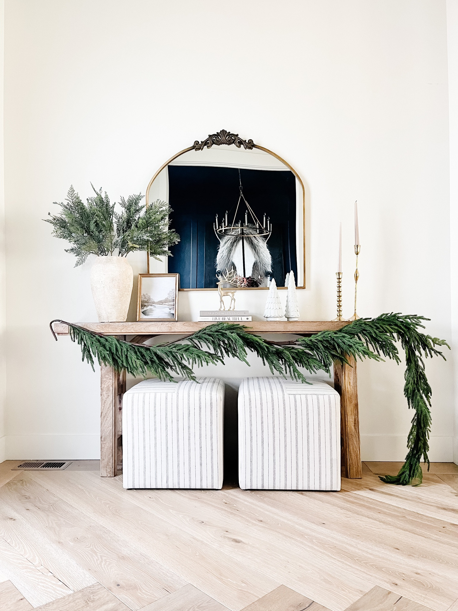 Christmas Entryway. Most of these items are on Black Friday Sale! 
Garland, Christmas decor 

#LTKhome #LTKSeasonal #LTKsalealert