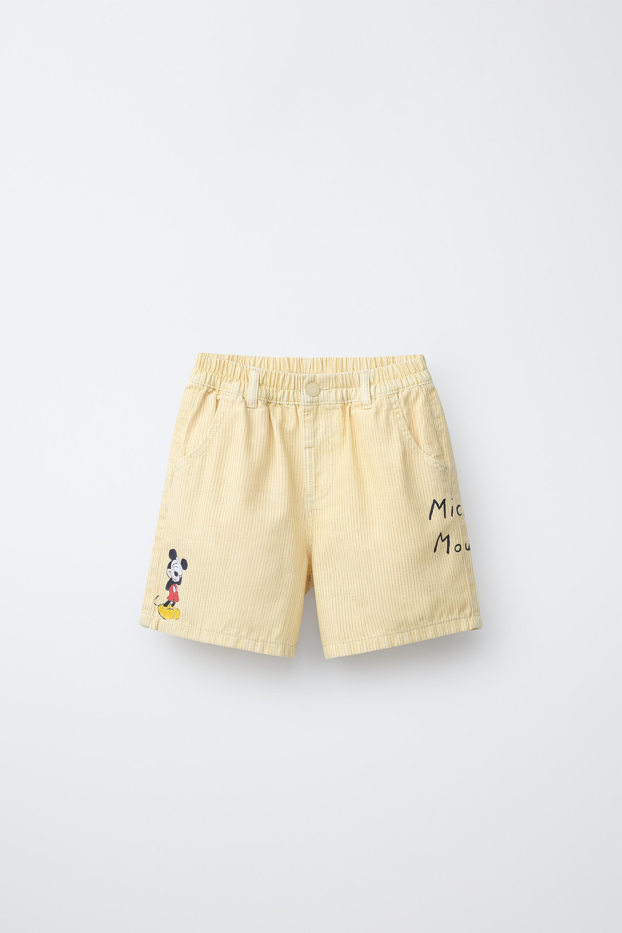 STRIPED MICKEY MOUSE © DISNEY CANVAS SHORTS | Zara US