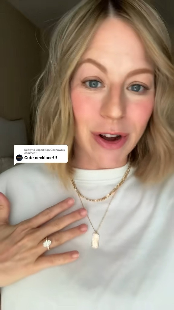 Gold layered initial necklace 