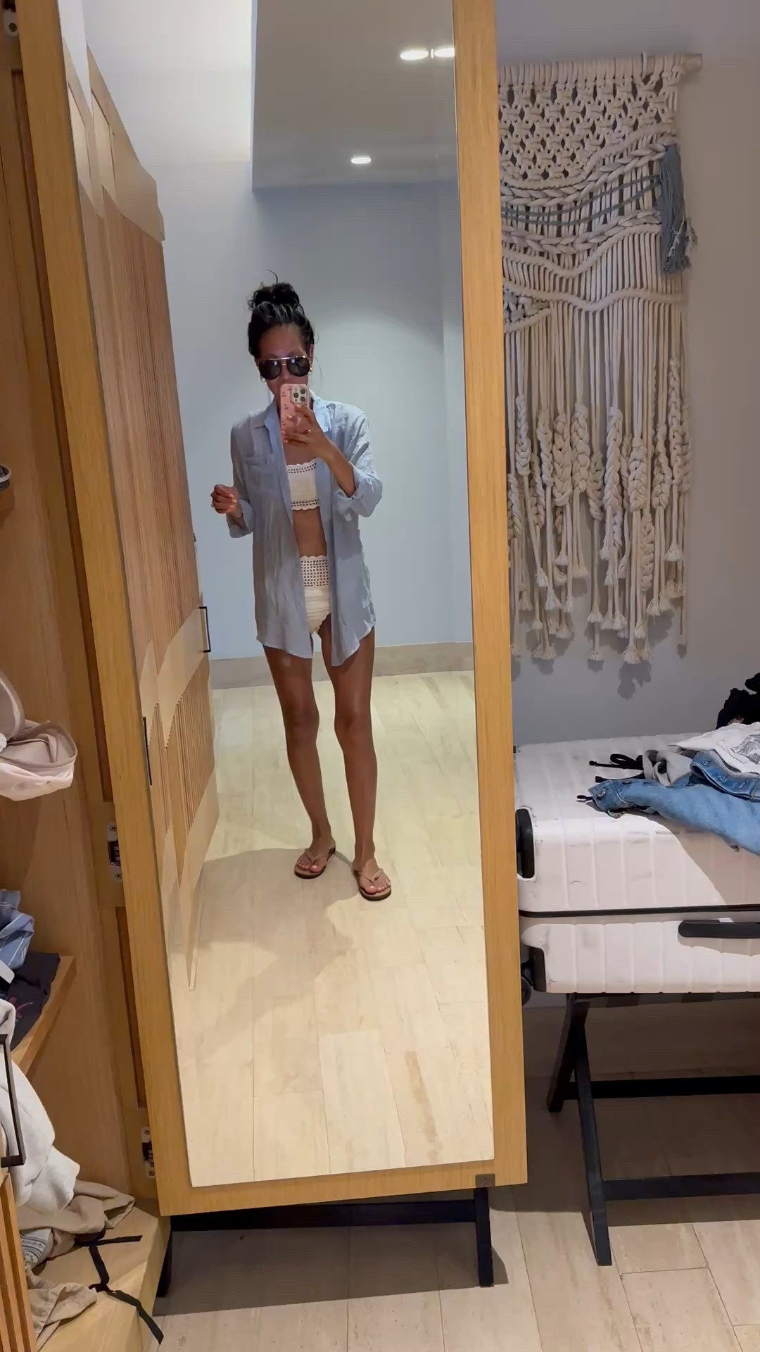 One of my favorite beach looks I wore! Swimsuit doesn’t have a ton of stretch, so sized up to a medium and it fit pretty perfectly. Wearing a small in the shirt! #beachlooks #ootd #cabo

#LTKTravel #LTKOver40 #LTKSwim