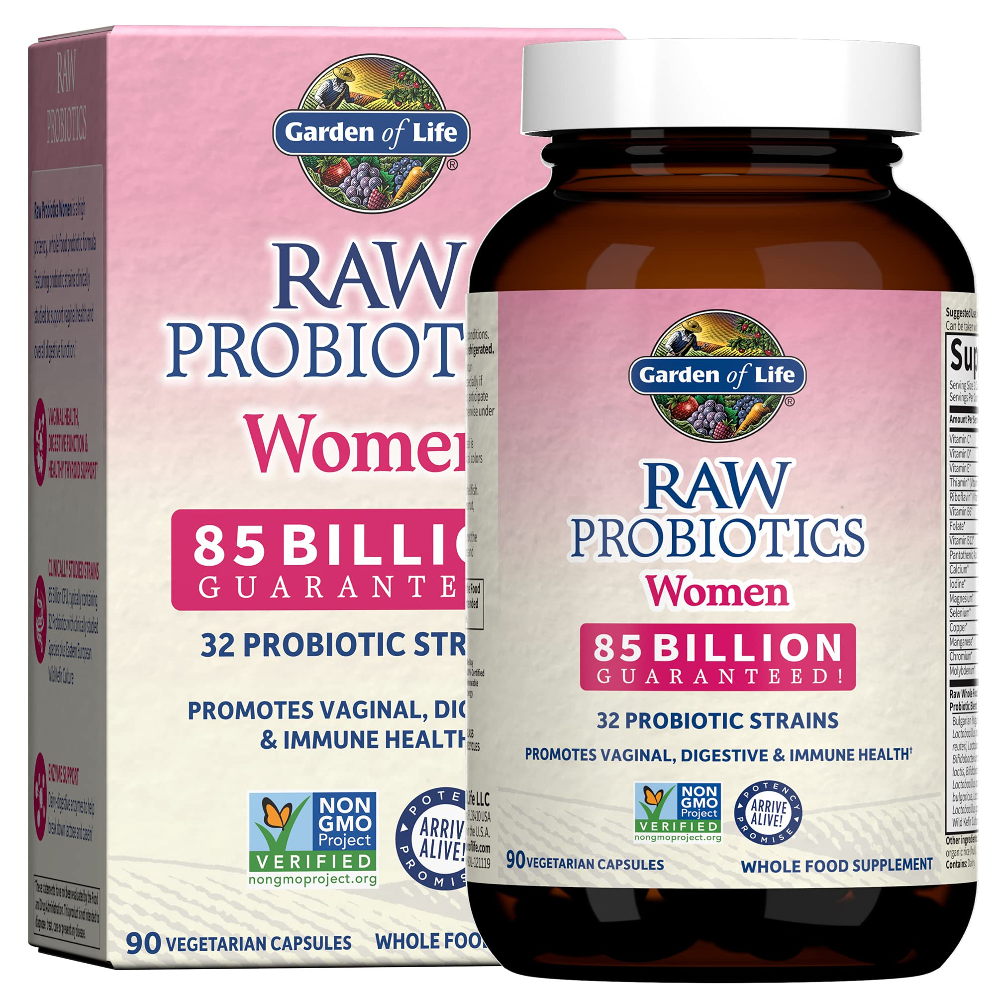 Garden of Life - RAW Probiotics Women - 90 Vegetarian Capsules | Amazon (US)