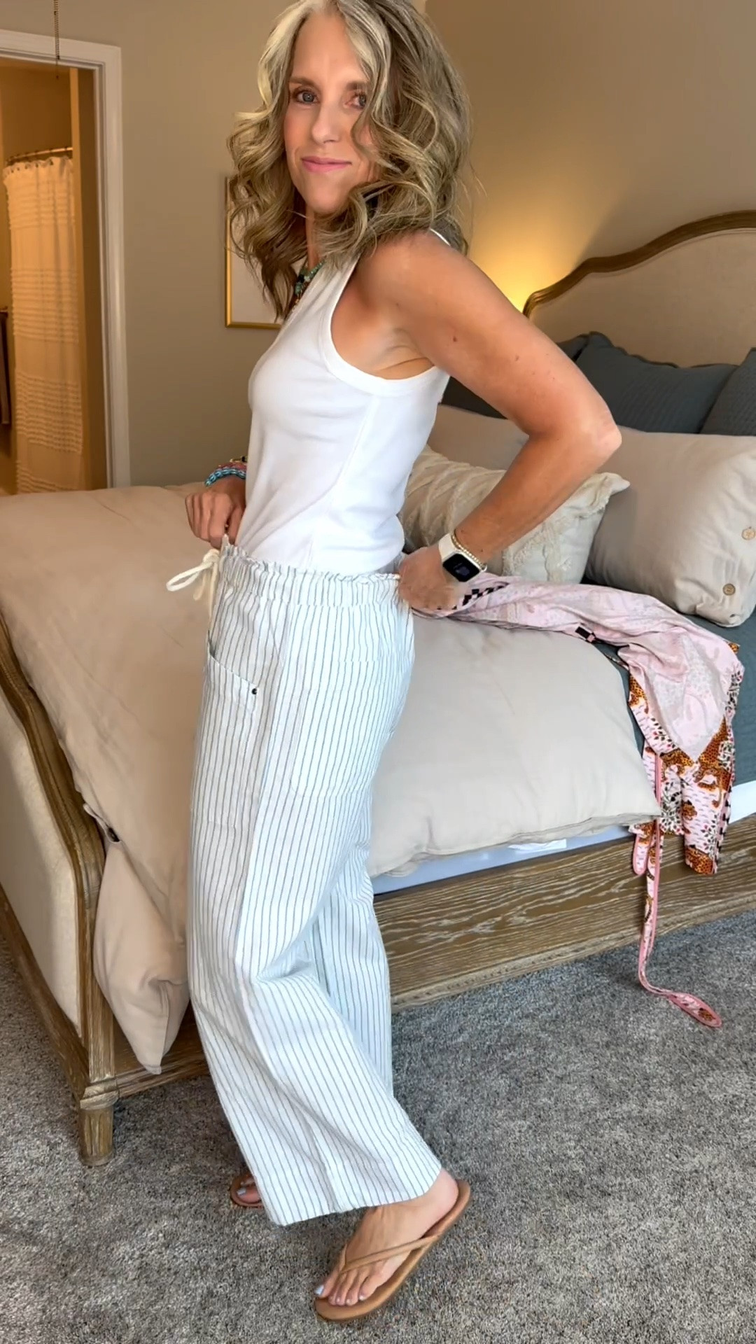 These are the kind of outfits I’d like to wear everyday. Wearing smalls in these pants and top from @lillap  
Also linking my robe from where else? @Printfresh

#LTKgrwm #LTKootd #LTKOver40