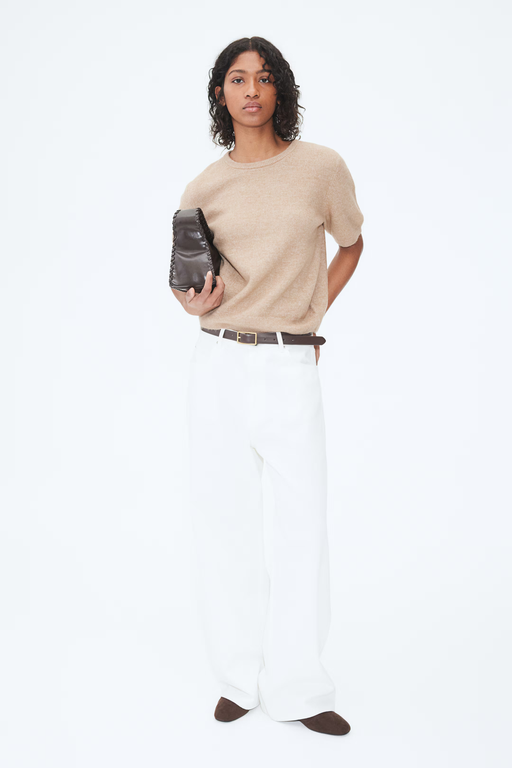 Fine-knit jumper - Beige marl - Ladies | H&M GB | H&M (UK, MY, IN, SG, PH, TW, HK)