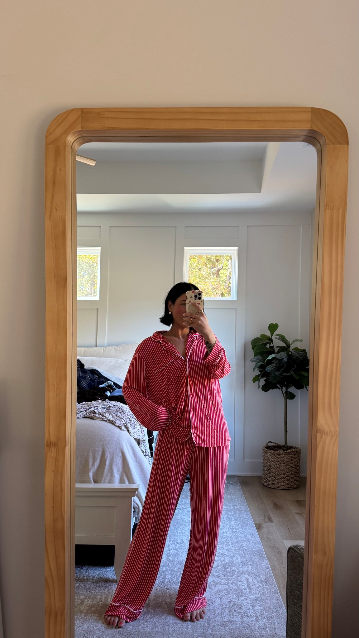 christmas pjs wearing a medium on top and bottom 

#LTKSeasonal #LTKHoliday #LTKGiftGuide