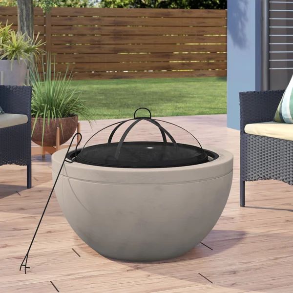 Colis Concrete Wood Burning Fire Pit | Wayfair Professional