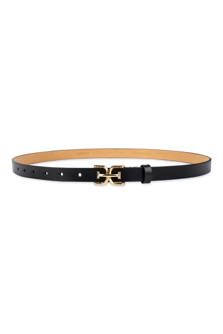 Double E Logo Slim Leather Belt (Women) | Nordstrom | Nordstrom