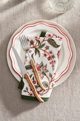 Divya Cotton Napkins, Set of 4 Green | Anthropologie (US)