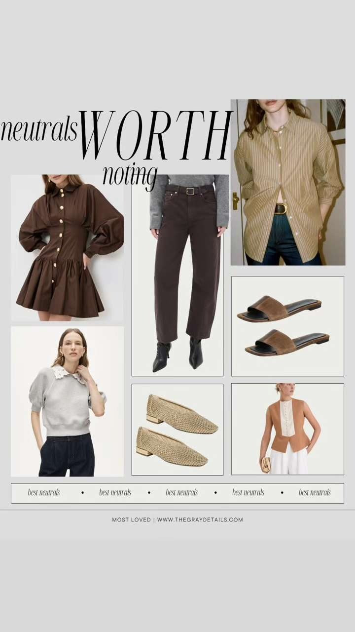 Sharing a roundup of chic neutrals worth noting. From flattering denim, chic flats, elegant dresses and more. 

 #LTKgrwm #LTKootd #LTKTravel