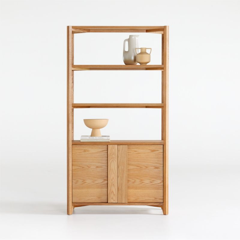 Vertex Closed Bookcase | Crate & Barrel | Crate & Barrel