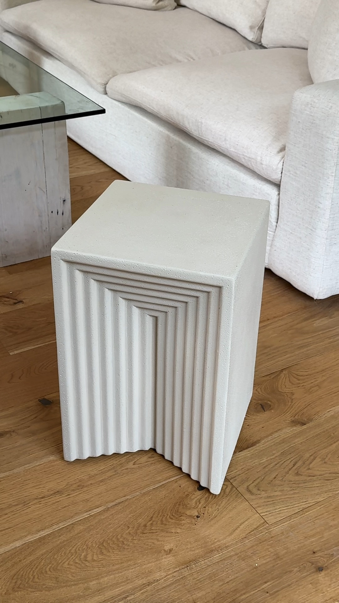 Just got this gorg side table 😍 it was a little smaller than I thought so I’m thinking of getting a floor lamp to fill the space!

#LTKVideo #LTKStyleTip #LTKHome