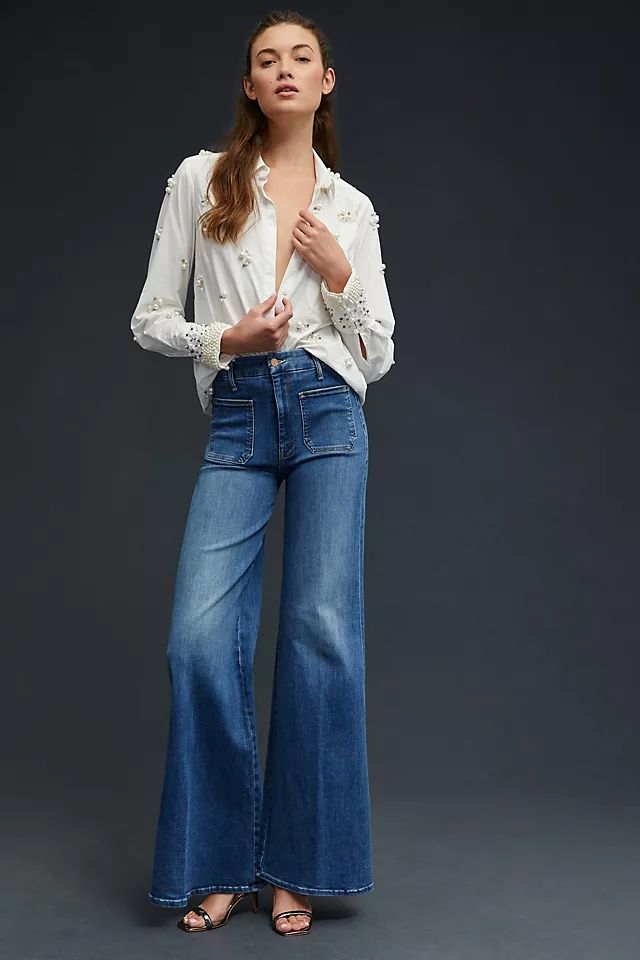 MOTHER The Patch Pocket Roller Skimp Jeans | Anthropologie (US)