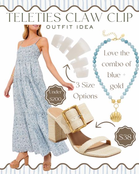 Love this spring maxi dress for under $200! Would be so pretty paired with this blue and gold necklace, these $38 woven heels, and this white claw clip from Teleties. Perfect for Easter, graduation, date night, or a baby shower. 

Tuckernuck, Target style, affordable, spring fashion, mom style 

#LTKsalealert #LTKfindsunder50 #LTKSeasonal