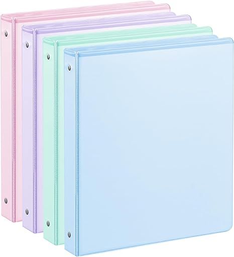 1'' 3-Ring-Binder with Pockets, 200 Sheets Capacity, 1 inch Binders fits 11" x 8.5" US Letter Siz... | Amazon (US)