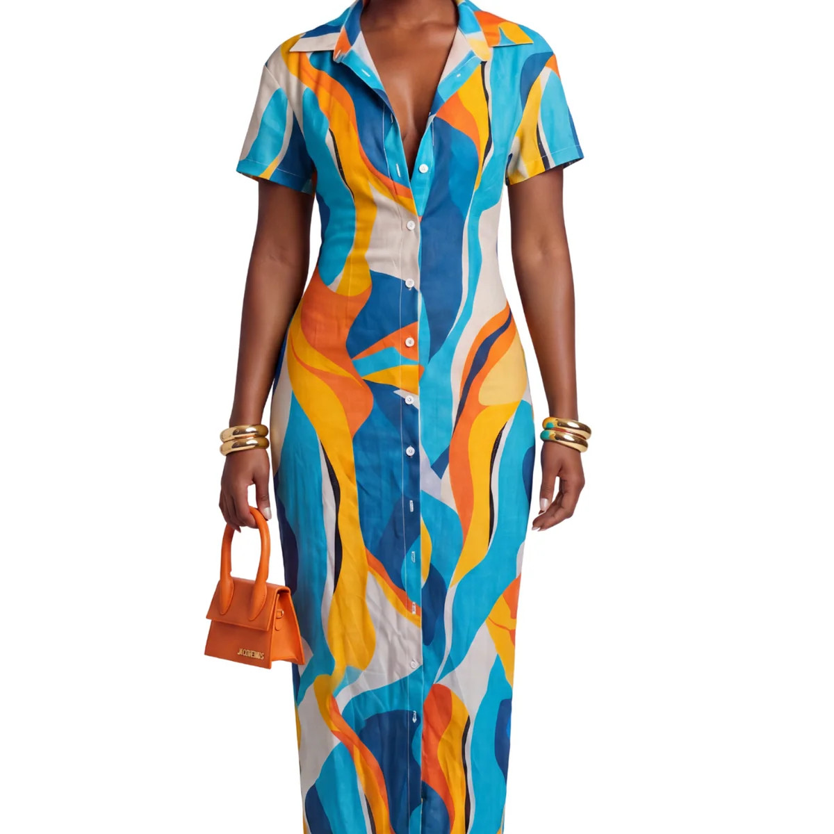 Blue Flame Dress | Uptown Gal
