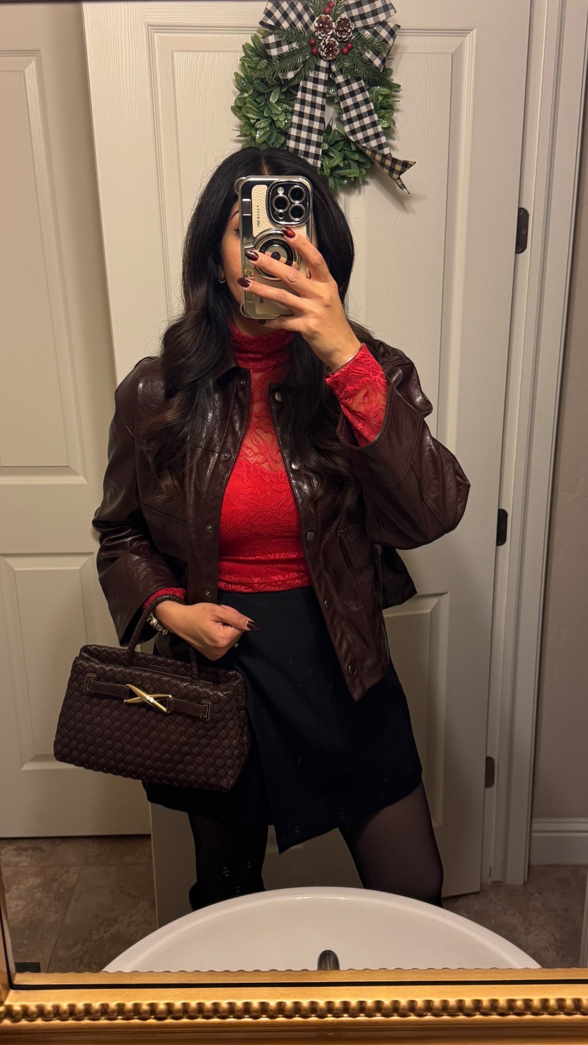 Proof you can stay warm and still look cute on a girls’ night out ❤️ I wore a red lace top layered with a leather jacket, a skirt, and fleece-lined leggings for bar hopping—and got so many compliments. It’s the perfect balance of chic, confident, and practical for women over 30 who want an elevated night-out or date-night look without freezing.

going out outfit for women over 30, winter night out outfit, bar hopping outfit idea, date night outfit winter, warm but chic outfit

#GirlsNightOutfit #Over30Style #WinterGoingOut #DateNightLook #WarmButChic #NightOutStyle #RealWomenWearThis #ConfidenceAtAnyAge

#LTKootd #LTKMidsize #LTKSeasonal