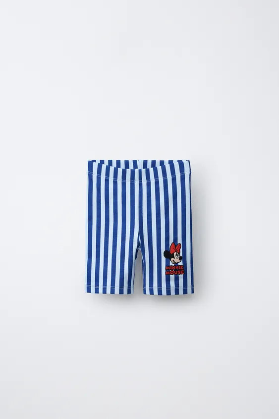 STRIPED EMBROIDERED MINNIE MOUSE \u00a9 DISNEY CYCLING LEGGINGS | Zara UK