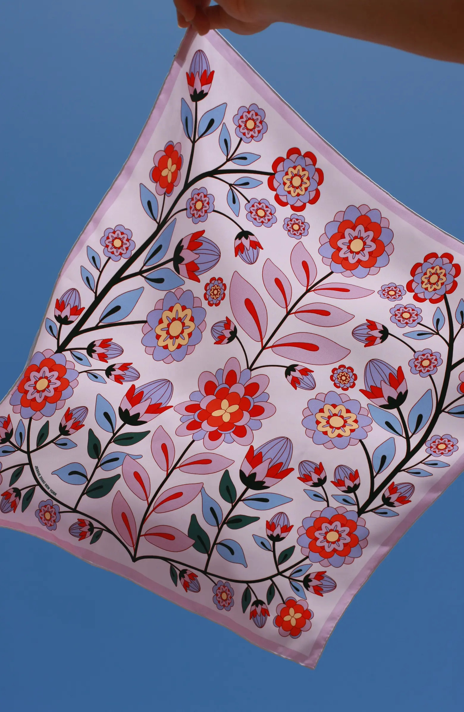Double Sided Silk Scarf Of Pink Garden | Nordstrom