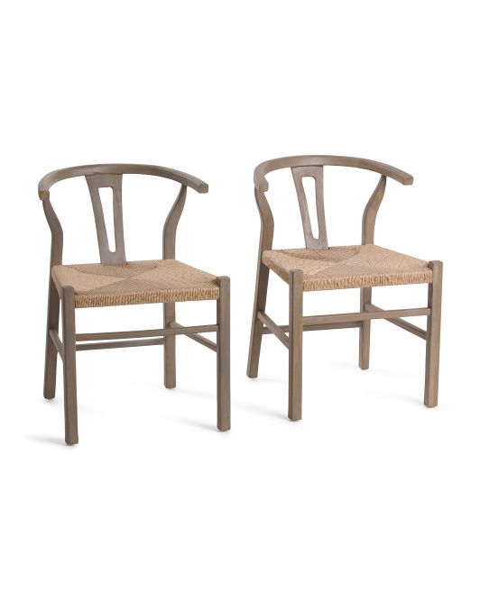 Set Of 2 Wishbone Dining Chairs | TJ Maxx