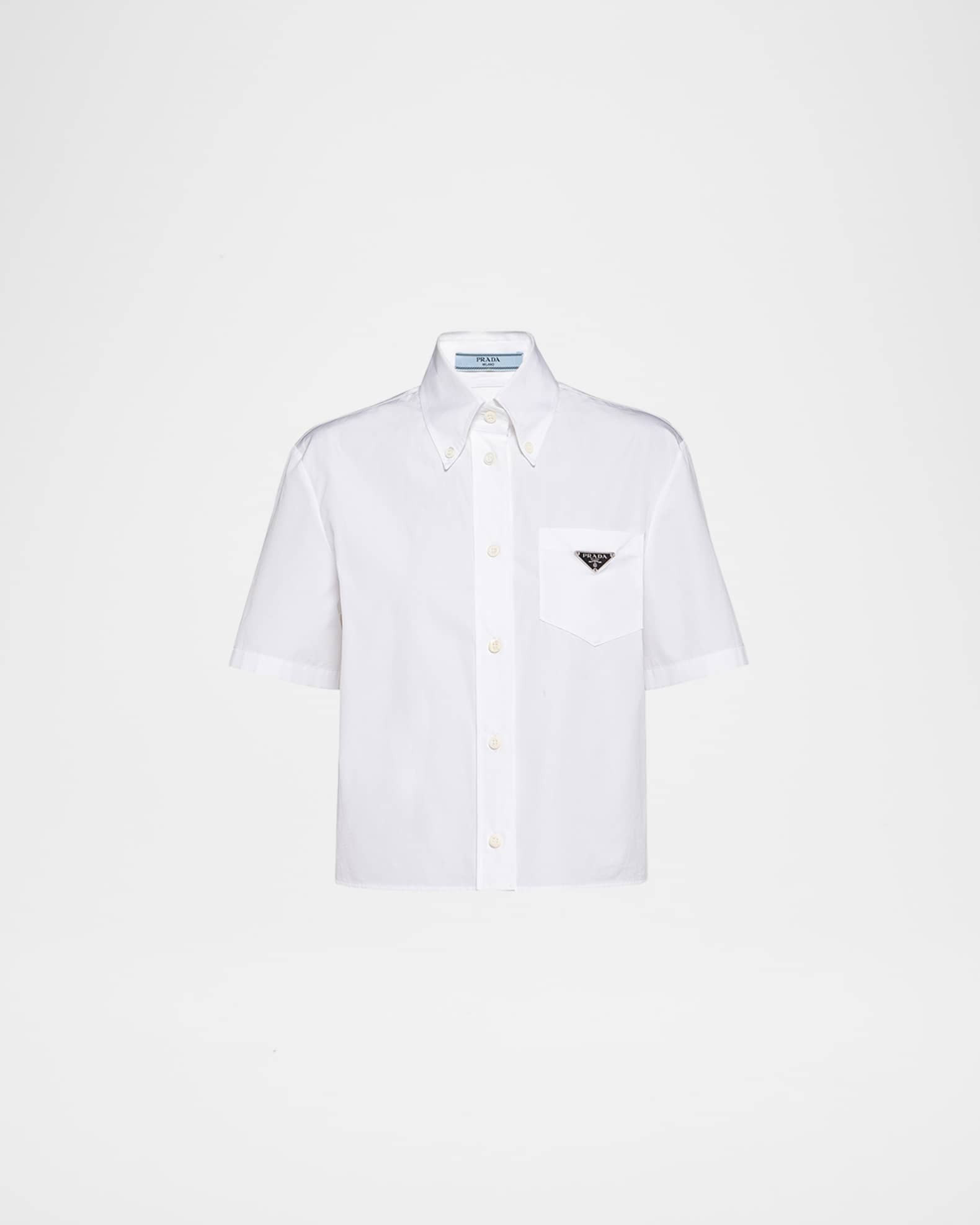 Poplin Short-Sleeve Blouse | Neiman Marcus