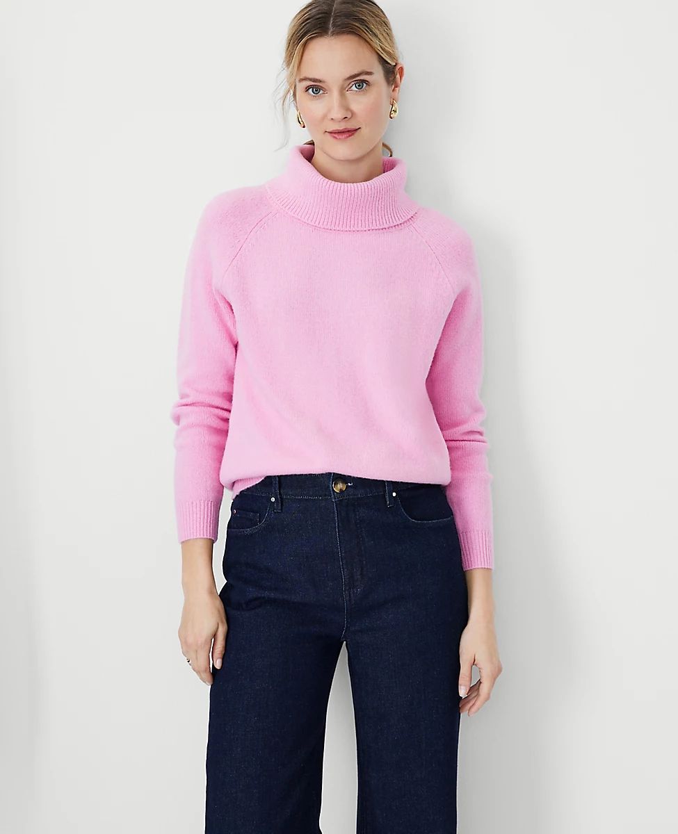 Foldover Turtleneck Sweater | Ann Taylor (US)