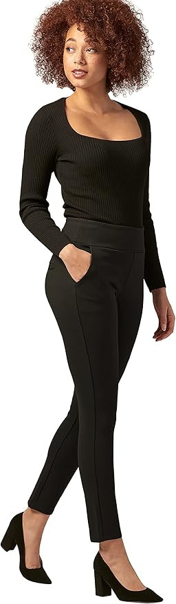 Charlie Paige Ponte Pants for Women, Stretch Dress Pants for Women, High Waist Wear to Work Pants... | Amazon (US)