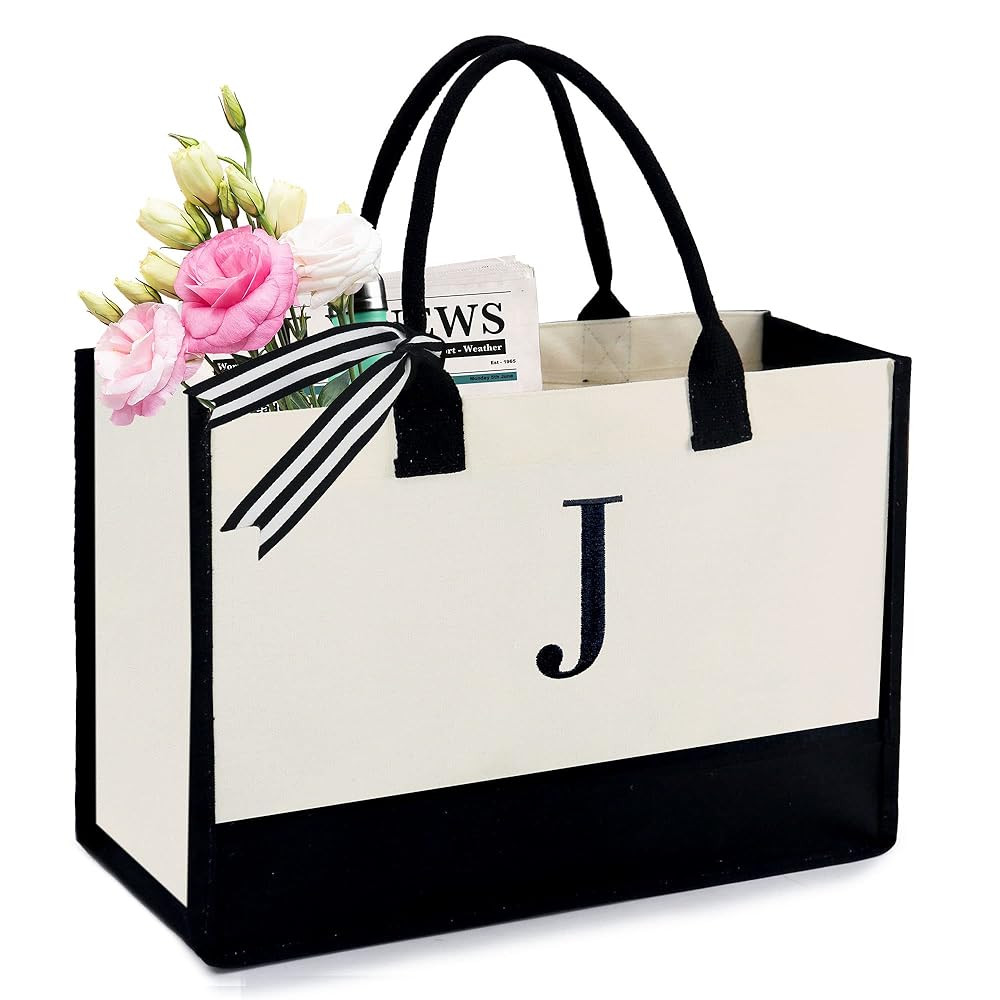 BeeGreen Personalized-Tote-Bag-for Women Mom Teacher Friends Sister Gift Bags with Comestic Bag | Amazon (US)